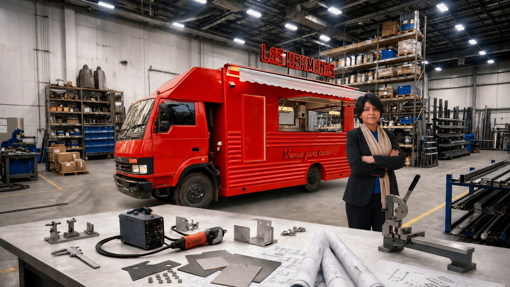 Shaily Sharma with an Azimuth Business On Wheels build
